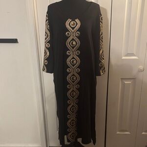 Cabernet Elegant Black Embroidered Dress